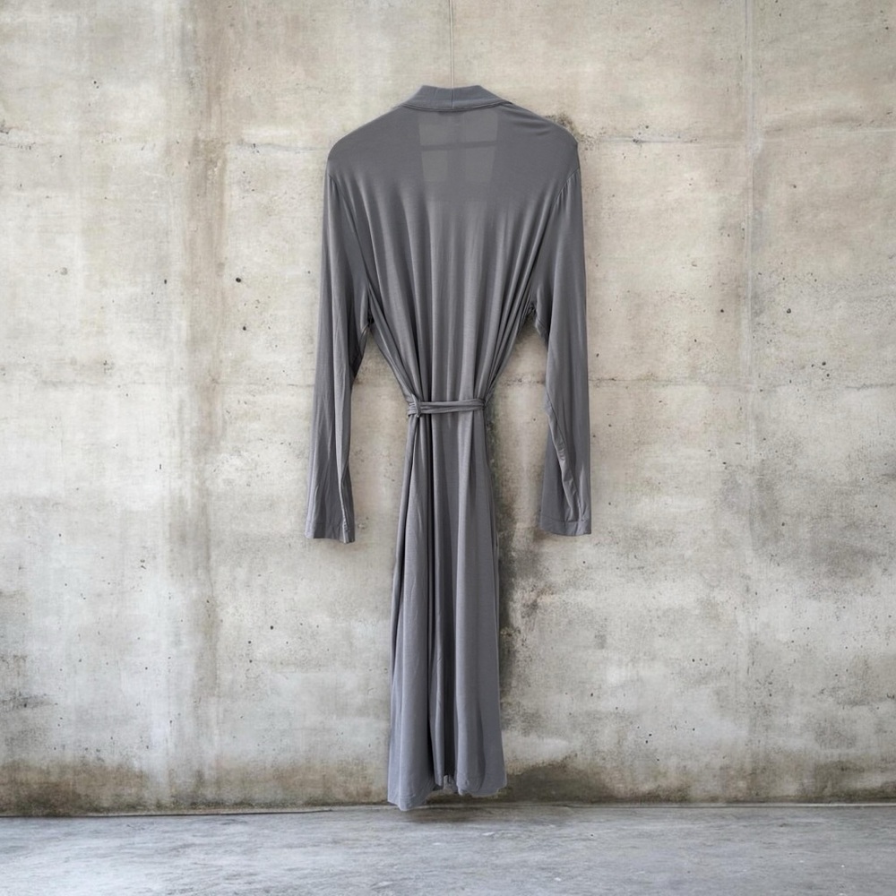 NWT The Gap Gray Slate Women's Long Robe Wrap Draped Loungewear! M/L NEW! - Picture 2 of 9